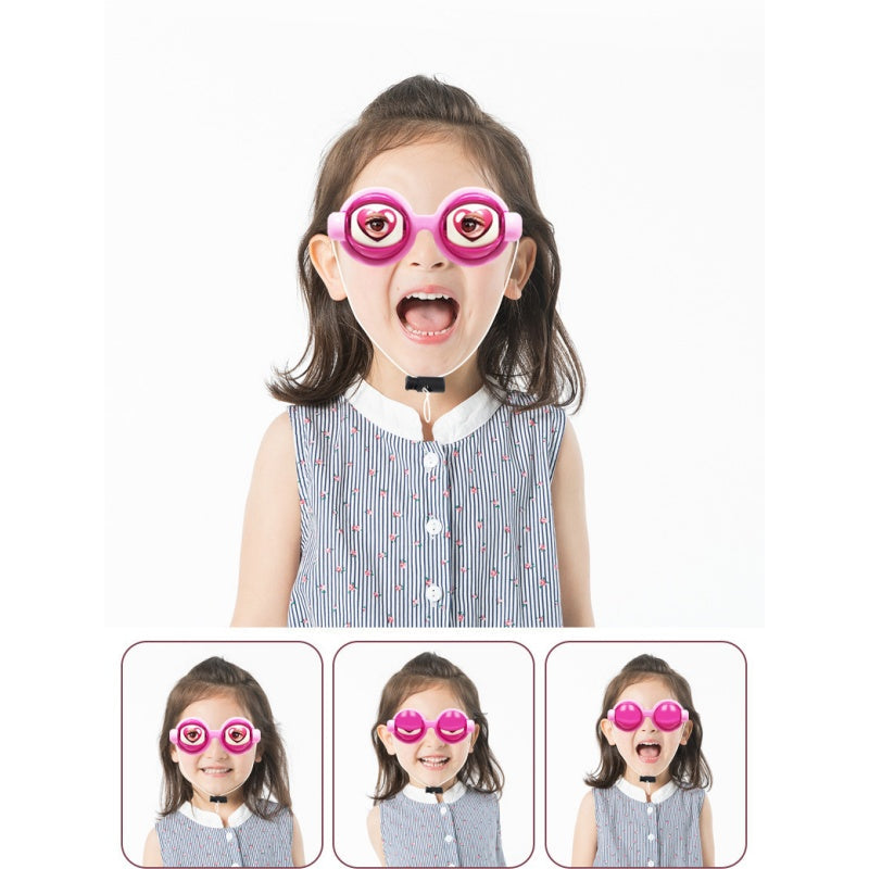 👀 Lunettes à cordon pour faire des clins d'œil | 🎉 Fêtes d'anniversaire / jeux de rôle / fêtes de fin d'année – Un cordon au niveau du menton permet de contrôler les clins d'œil, pour faire rire tout le monde