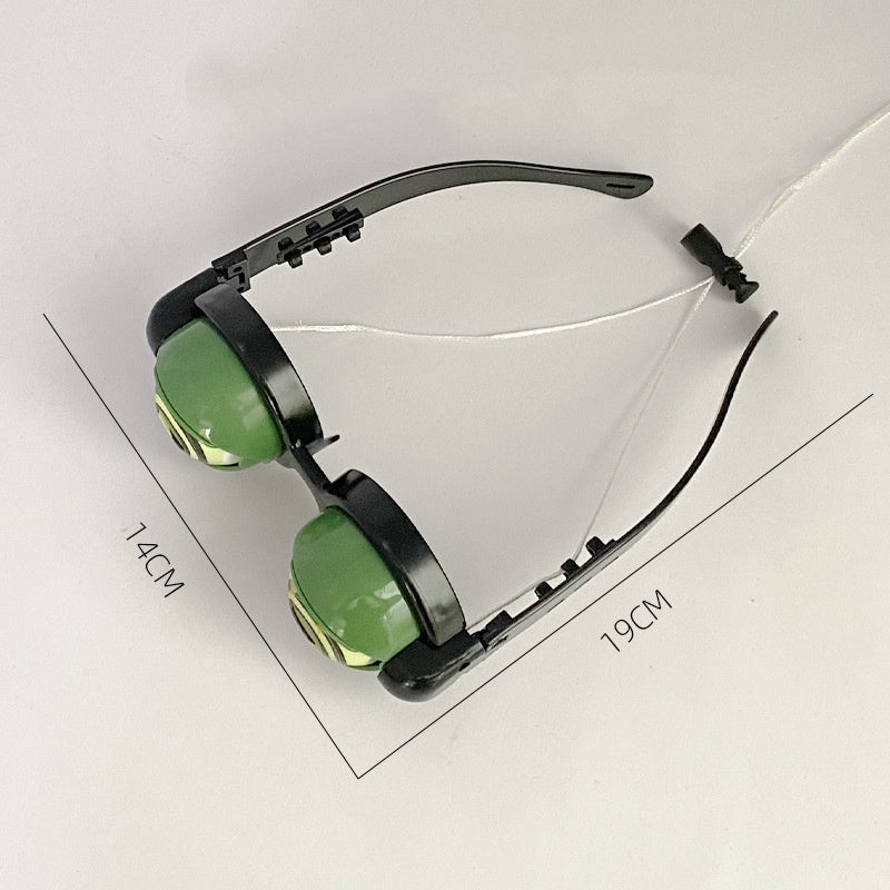 👀 Lunettes à cordon pour faire des clins d'œil | 🎉 Fêtes d'anniversaire / jeux de rôle / fêtes de fin d'année – Un cordon au niveau du menton permet de contrôler les clins d'œil, pour faire rire tout le monde