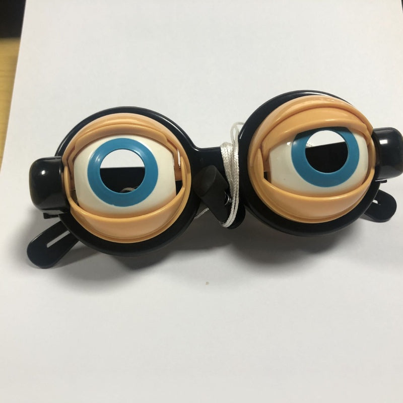 👀 Lunettes à cordon pour faire des clins d'œil | 🎉 Fêtes d'anniversaire / jeux de rôle / fêtes de fin d'année – Un cordon au niveau du menton permet de contrôler les clins d'œil, pour faire rire tout le monde