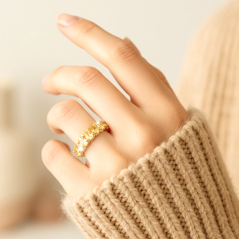 🔈🔈60% de réduction💍Bague de mode en zircon scintillant plein cercle💎