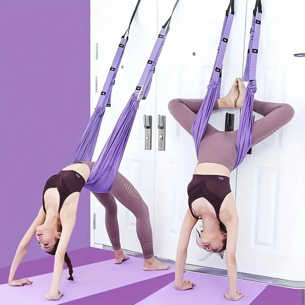 📢 60 % de réduction – Corde de Yoga Aérienne ZenFlex pour Soulager les Maux de Dos ! 💜 Étirements Ciblés + Portable + Récupération Rapide
