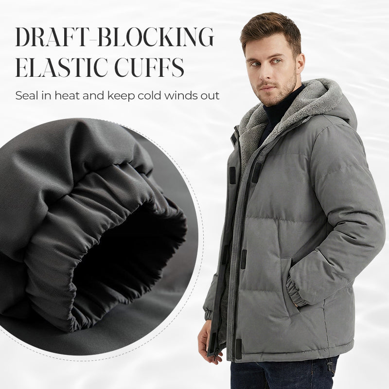 📢📢 60 % DE RÉDUCTION !! ✨Manteau à capuche doublé thermique, résistant au froid et au vent pour homme