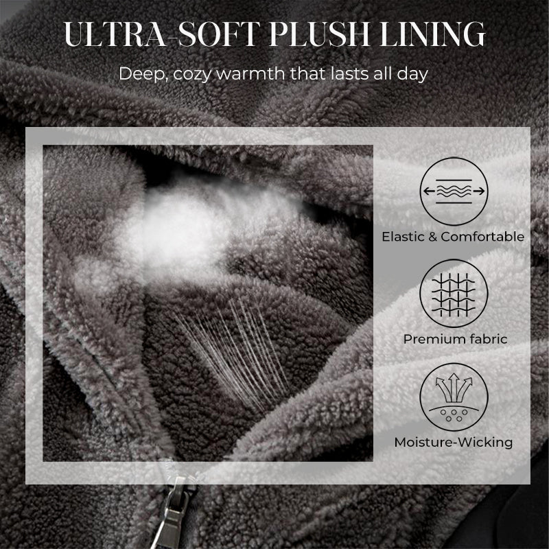 📢📢 60 % DE RÉDUCTION !! ✨Manteau à capuche doublé thermique, résistant au froid et au vent pour homme
