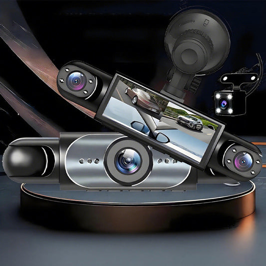 🔈🔈60 % DE RÉDUCTION !🚗🔥Dashcam de surveillance de parc 24 h/24 avec vision nocturne – 1080p HD, vue à 360° et enregistrement en boucle automatique ! 📹