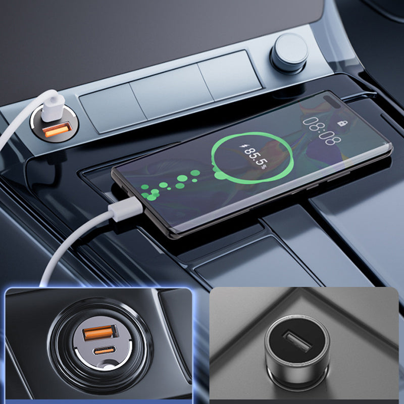 🚗GRANDE SOLDES - 60 % DE RÉDUCTION🔥 Chargeur de voiture ultra-rapide – Double port PD et charge rapide QC
