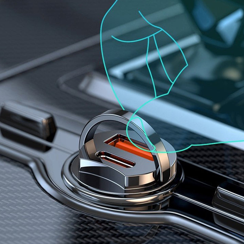 🚗GRANDE SOLDES - 60 % DE RÉDUCTION🔥 Chargeur de voiture ultra-rapide – Double port PD et charge rapide QC