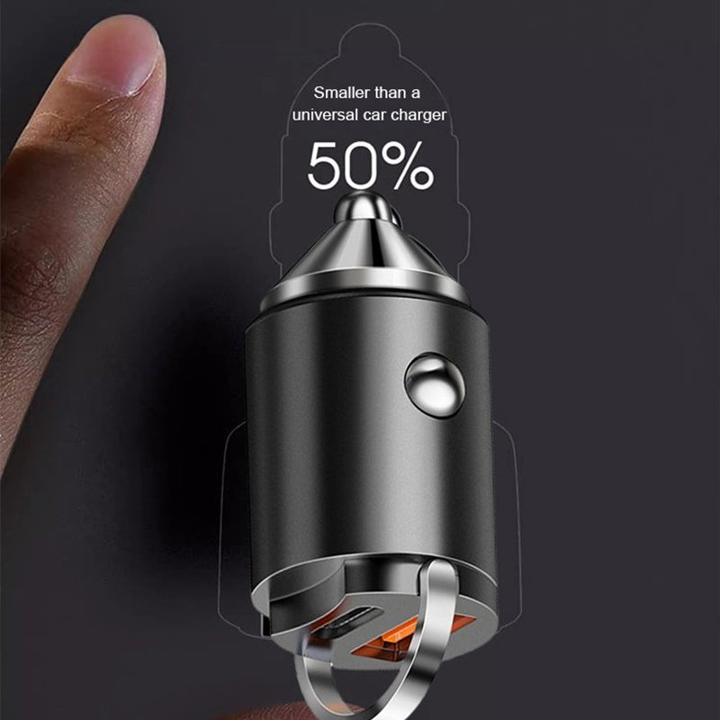 🚗GRANDE SOLDES - 60 % DE RÉDUCTION🔥 Chargeur de voiture ultra-rapide – Double port PD et charge rapide QC