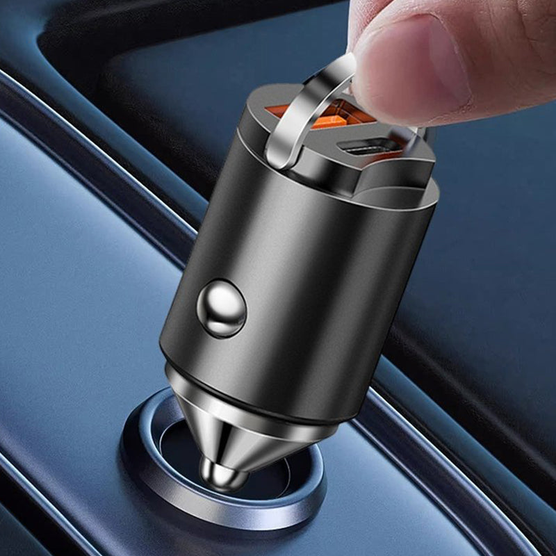 🚗GRANDE SOLDES - 60 % DE RÉDUCTION🔥 Chargeur de voiture ultra-rapide – Double port PD et charge rapide QC