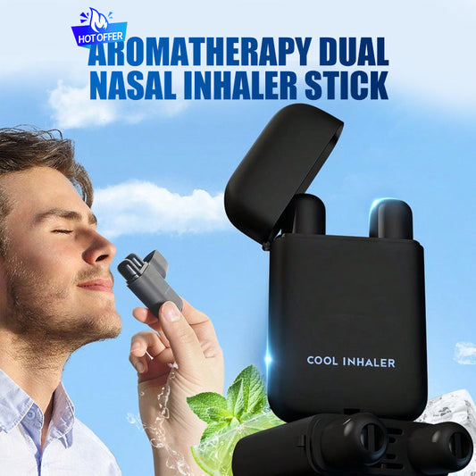 Inhalateur nasal double stick d'aromathérapie ❄️ Réveillez-vous instantanément en une profonde inspiration, optimisez votre concentration 🚀 et éliminez la somnolence en quelques secondes