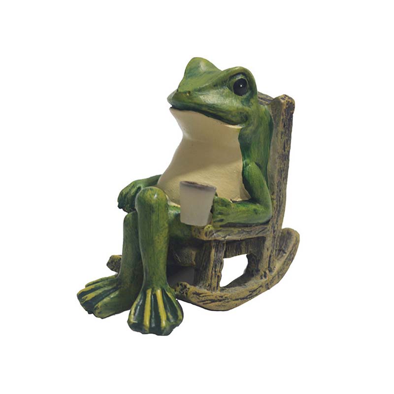 💯2026 Meilleures ventes🐸Grenouille solaire décorative dans un fauteuil à bascule🍃
