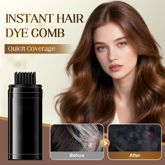 ✨Solution miracle pour les cheveux gris✨ Couvre instantanément les racines grises en 3 secondes ! Un seul coup de peigne = une coloration digne d'un salon de coiffure 🔥 Soin capillaire à base de plantes, doux pour les cheveux 💚