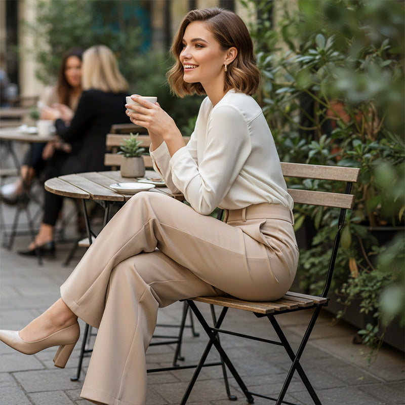 🌟👖DERNIER JOUR - OFFRE SPÉCIALE -60% ✨️ Pantalon femme élégant taille haute