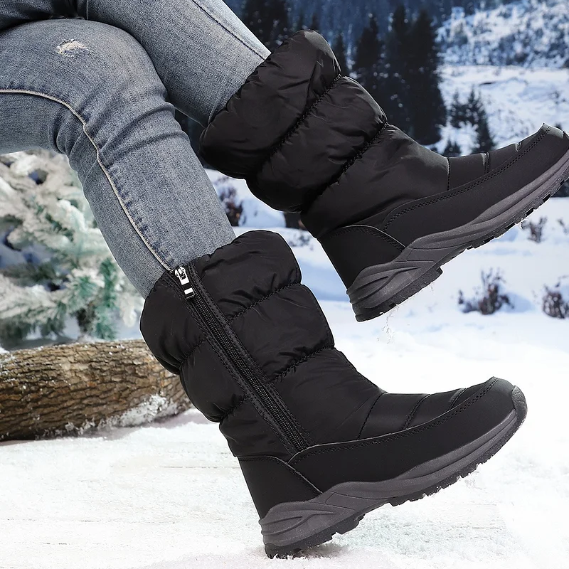 🎁60 % DE RÉDUCTION❄️💖Bottes de neige extra chaudes doublées de fausse fourrure pour femmes