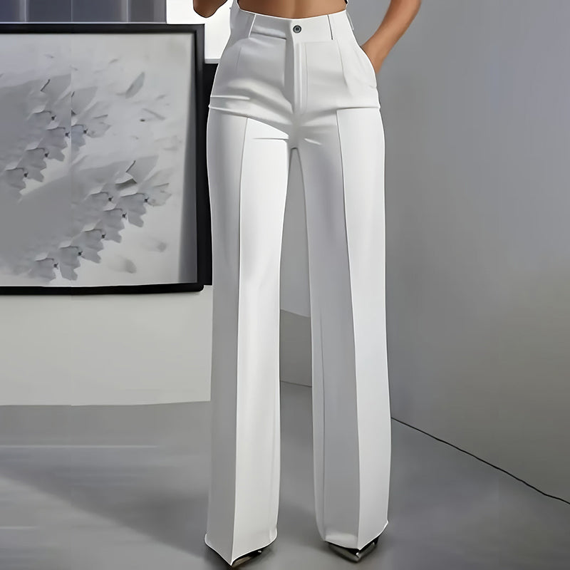 👖 60 % DE RÉDUCTION ! 💃 Pantalon taille haute femme – Coupe flatteuse, tissu extensible et polyvalent pour le quotidien et le bureau 👜