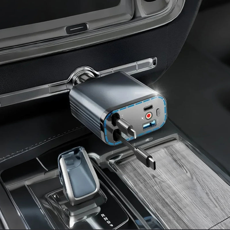 🔋 50% DE RÉDUCTION! 🚗 Chargeur de Voiture Ultra-Rapide avec Câbles Rétractables & Ambiance Lumineuse Étoilée – Charge Rapide, Design Pratique & Parfait Pour Les Déplacements Quotidiens 🌟