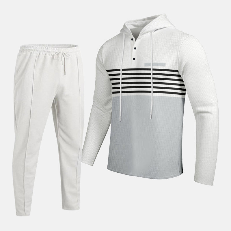 🔈🔈 60 % DE RÉDUCTION !! 🔥👕 Ensemble de survêtement à capuche color-block pour homme 👖