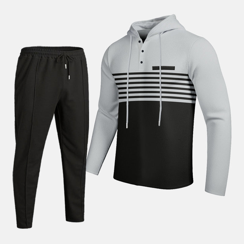 🔈🔈 60 % DE RÉDUCTION !! 🔥👕 Ensemble de survêtement à capuche color-block pour homme 👖