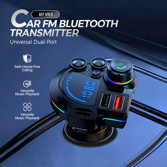 📻 50 % DE RÉDUCTION ! 🚗 Émetteur FM Bluetooth universel à double port – Musique sans fil, mains libres et double chargeur USB 🔌