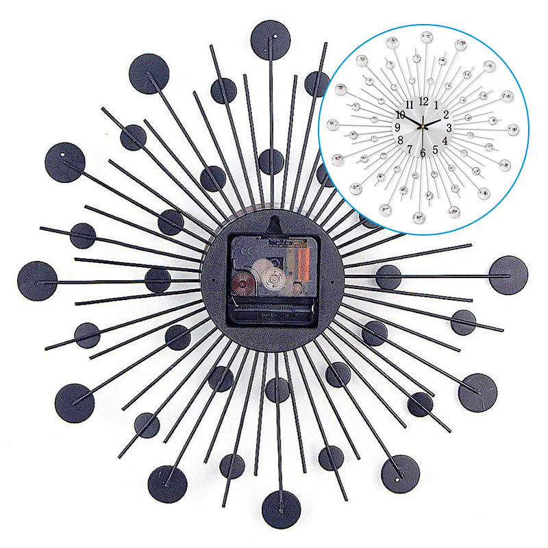 ✨60 % DE RÉDUCTION🕰️ Horloge murale créative en strass – Silencieuse, minimaliste et luxueuse pour le salon, la salle à manger et l'entrée ! 💎🏡