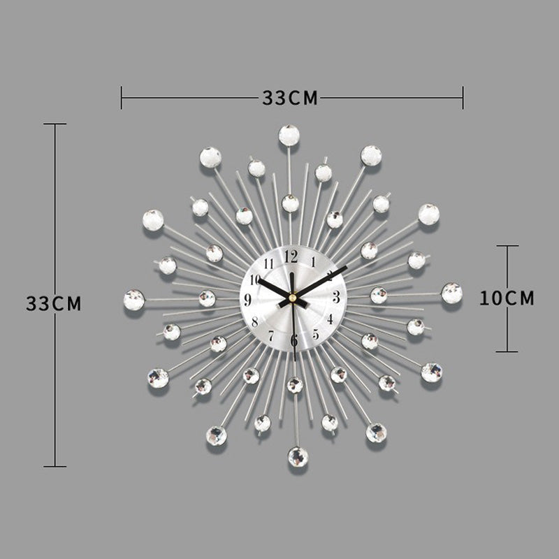 ✨60 % DE RÉDUCTION🕰️ Horloge murale créative en strass – Silencieuse, minimaliste et luxueuse pour le salon, la salle à manger et l'entrée ! 💎🏡