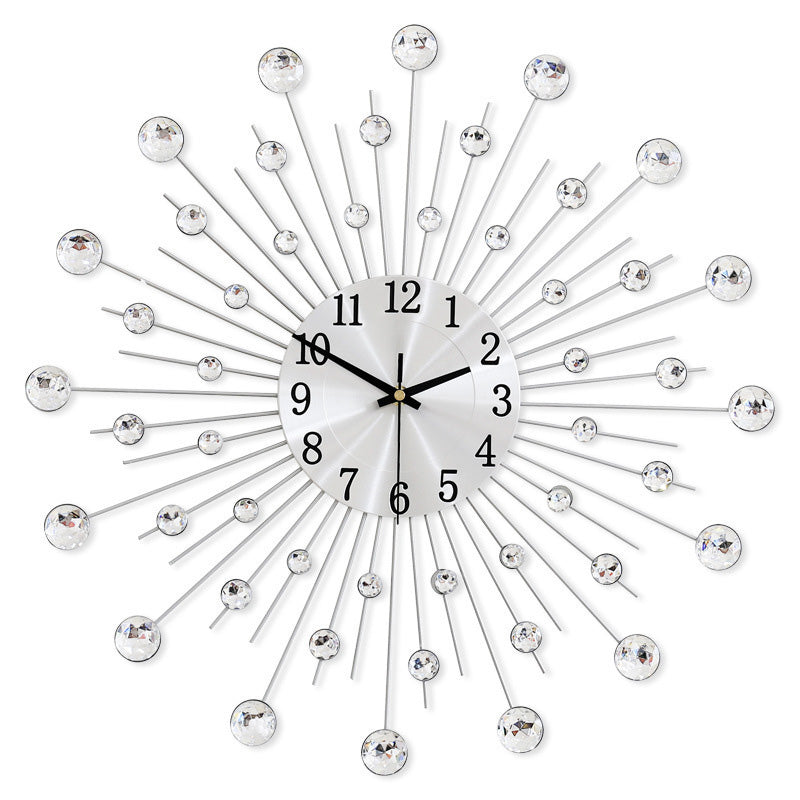 ✨60 % DE RÉDUCTION🕰️ Horloge murale créative en strass – Silencieuse, minimaliste et luxueuse pour le salon, la salle à manger et l'entrée ! 💎🏡