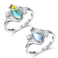 ✨💍60 % DE RÉDUCTION 🔥 Bague ovale géométrique en pierre de lune ornée de zirconiums cubiques – Mystique, étincelante et d'une élégance intemporelle ! 🌙✨