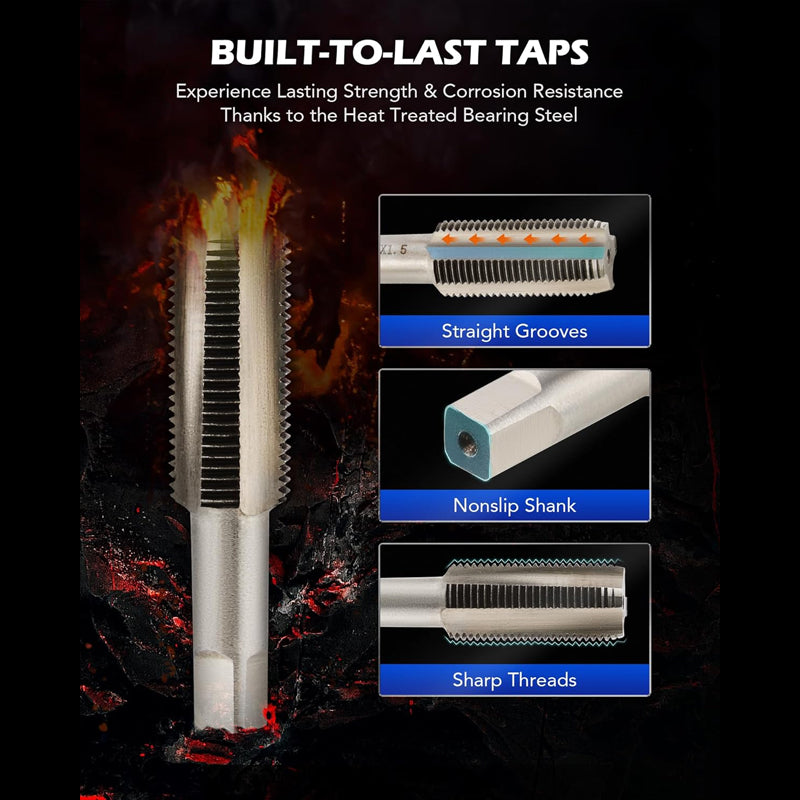 🛠️60 % DE RÉDUCTION MAINTENANT 🔥 Certification professionnelle🔧Kit de réparation de filetage de carter d'huile 114 pièces