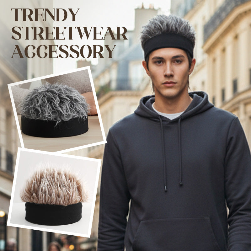 🧢 60 % DE RÉDUCTION ! 🎤 Perruque/chapeau hip-hop unisexe – Style grunge, doux et confortable, parfait pour les fêtes et les déguisements ✨