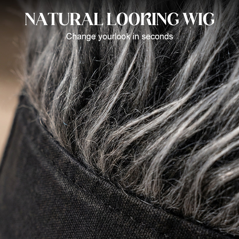 🧢 60 % DE RÉDUCTION ! 🎤 Perruque/chapeau hip-hop unisexe – Style grunge, doux et confortable, parfait pour les fêtes et les déguisements ✨