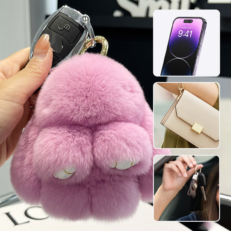 🐰60 % DE RÉDUCTION MAINTENANT ! 🏆 Breloques pompons lapin doux faites à la main – Design adorable, fil de qualité supérieure et parfaites pour les sacs/clés 🎀