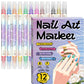 ✍️ 50 % DE RÉDUCTION ! 💅 Stylo de manucure avec pointe 2-en-1 – Lignes et détails précis – Idéal à la maison ou en déplacement – Un nail art soigné et professionnel sans effort ✨