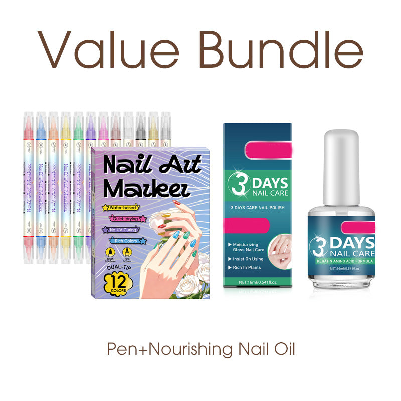 ✍️ 50 % DE RÉDUCTION ! 💅 Stylo de manucure avec pointe 2-en-1 – Lignes et détails précis – Idéal à la maison ou en déplacement – Un nail art soigné et professionnel sans effort ✨