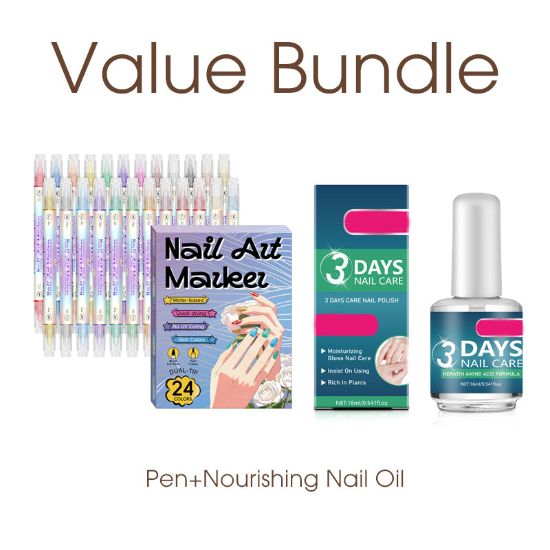 ✍️ 50 % DE RÉDUCTION ! 💅 Stylo de manucure avec pointe 2-en-1 – Lignes et détails précis – Idéal à la maison ou en déplacement – Un nail art soigné et professionnel sans effort ✨