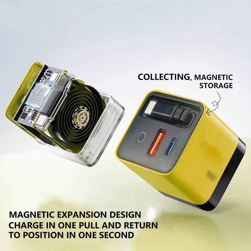 🧳🔌 Chargeur rétractable 65W – Câble Type-C intégré, enrouleur fluide, format poche, une seule prise pour téléphone, tablette et PC portable, le désordre en moins et la performance en plus 🚀💼