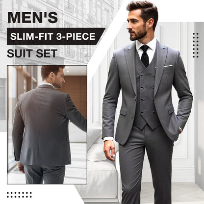 👔 60 % DE RÉDUCTION MAINTENANT ! 🕴️ Costume 3 pièces slim fit pour homme – Coupe ajustée, tissu haut de gamme et parfait pour les occasions formelles 🤵