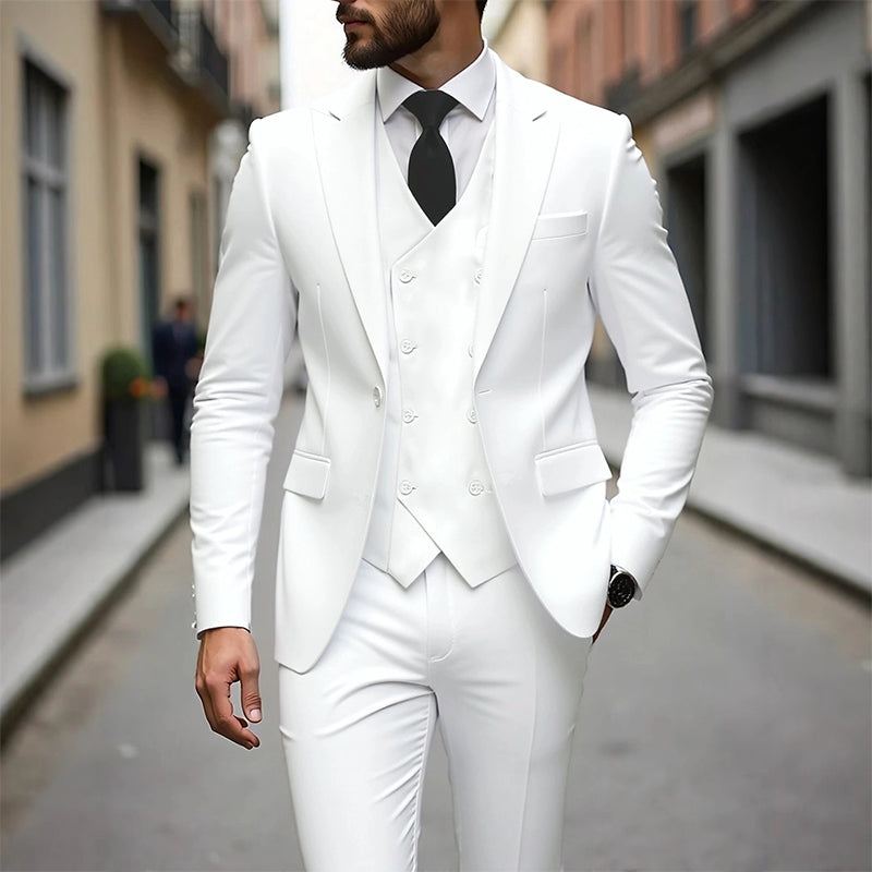 👔 60 % DE RÉDUCTION MAINTENANT ! 🕴️ Costume 3 pièces slim fit pour homme – Coupe ajustée, tissu haut de gamme et parfait pour les occasions formelles 🤵