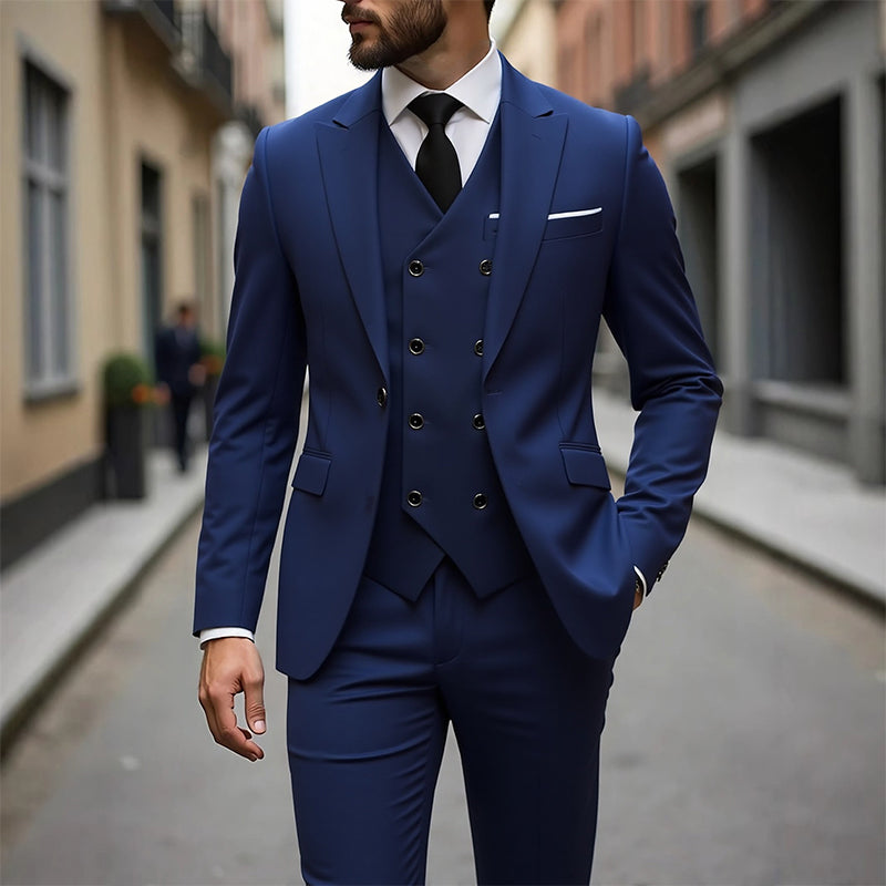 👔 60 % DE RÉDUCTION MAINTENANT ! 🕴️ Costume 3 pièces slim fit pour homme – Coupe ajustée, tissu haut de gamme et parfait pour les occasions formelles 🤵