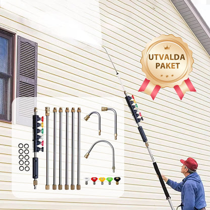 🎁 OFFRE À DURÉE LIMITÉE : 50 % DE RÉDUCTION ! 💥 Lance télescopique pour nettoyeur haute pression 4000 PSI — Nettoyage complet de la maison 3 en 1 ✨