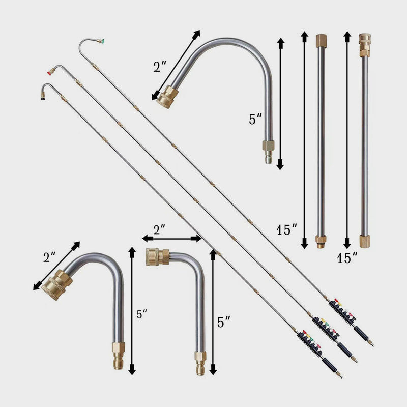 🎁 OFFRE À DURÉE LIMITÉE : 50 % DE RÉDUCTION ! 💥 Lance télescopique pour nettoyeur haute pression 4000 PSI — Nettoyage complet de la maison 3 en 1 ✨
