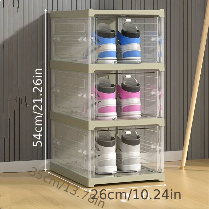✨ 50 % DE RÉDUCTION ! Boîte de rangement intégrée et renforcée pour chaussures – Pas besoin d'outils, empilable, protège les chaussures de la poussière. 👟📦