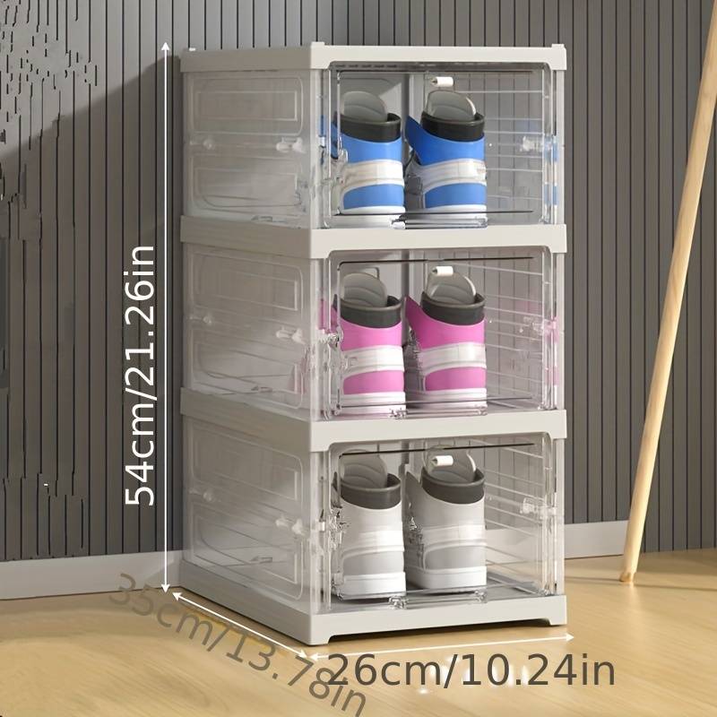 ✨ 50 % DE RÉDUCTION ! Boîte de rangement intégrée et renforcée pour chaussures – Pas besoin d'outils, empilable, protège les chaussures de la poussière. 👟📦