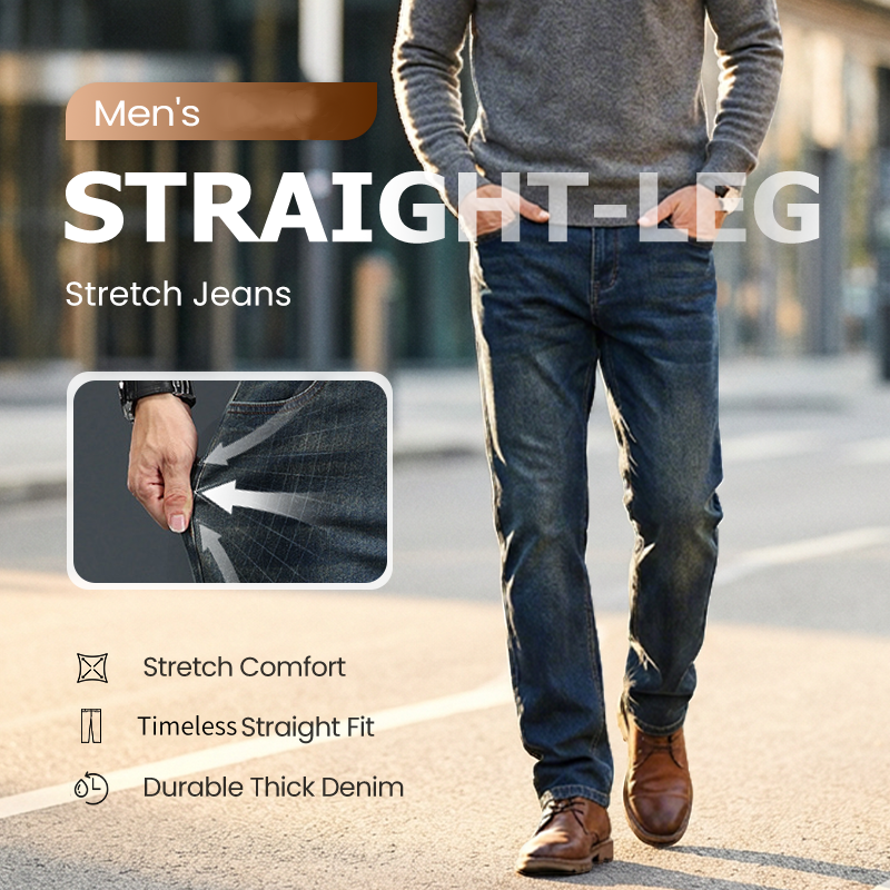 👖NOUVEAUTÉ - 60 % DE RÉDUCTION 🔥🥳 PLUS DE 50 000 VENDUS ! 💥Jean stretch coupe droite pour homme