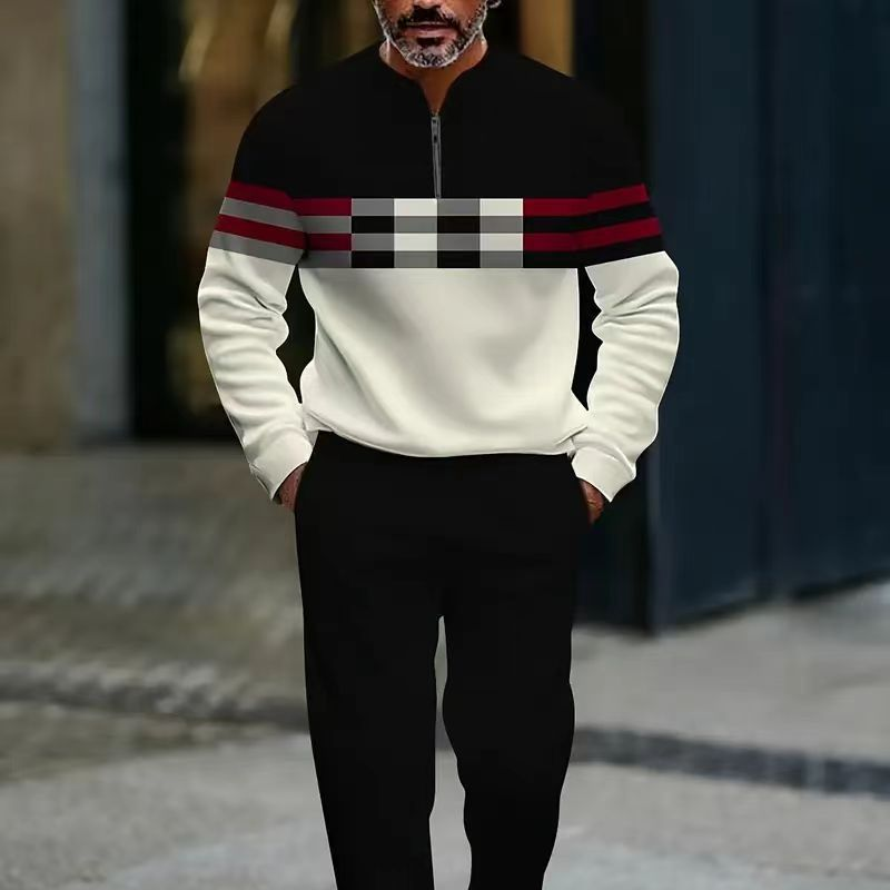 🔈🔈60 % DE RÉDUCTION🔥Ensemble pull et pantalon imprimé graphique pour homme