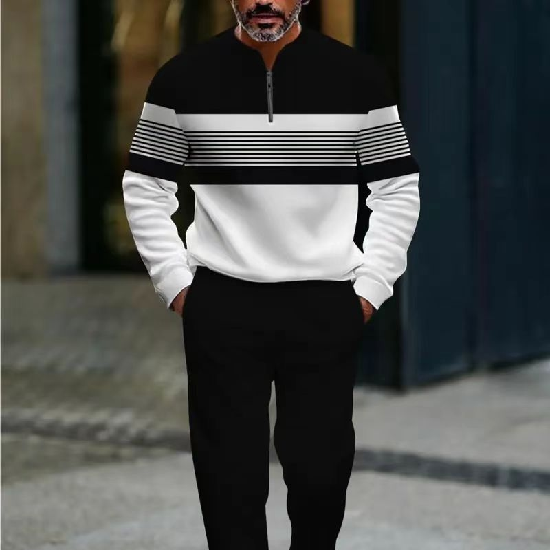 🔈🔈60 % DE RÉDUCTION🔥Ensemble pull et pantalon imprimé graphique pour homme