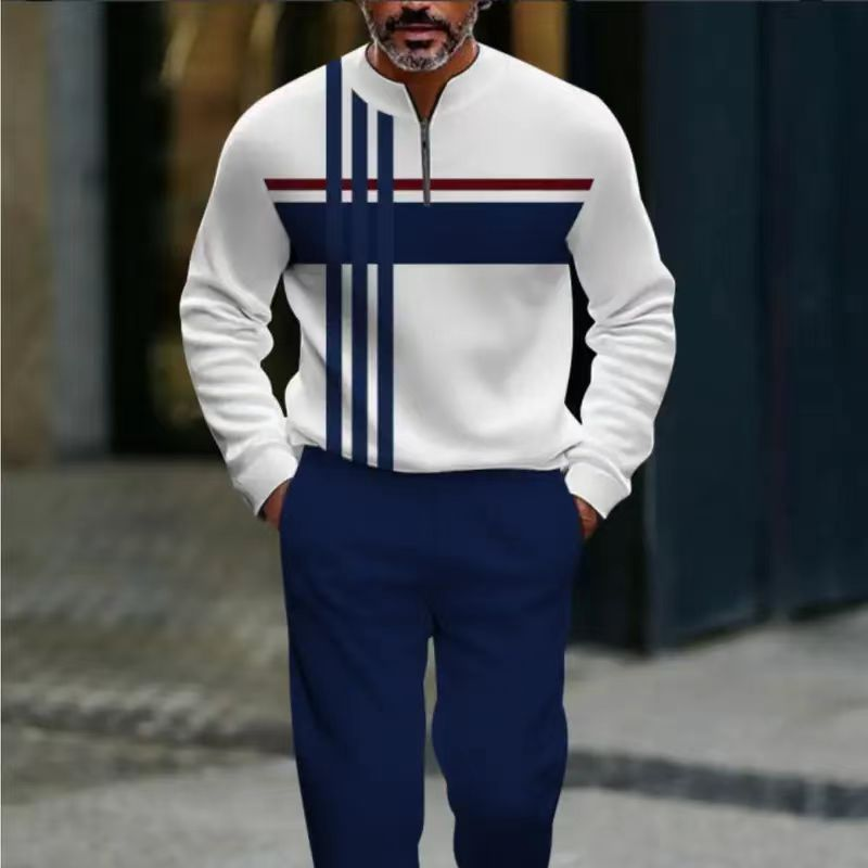 🔈🔈60 % DE RÉDUCTION🔥Ensemble pull et pantalon imprimé graphique pour homme