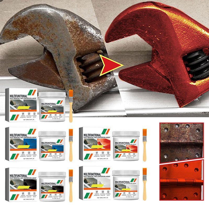 🥳PROMOTION EXCEPTIONNELLE 2026🥳⚙️60 % DE RÉDUCTION ! Convertisseur de rouille multifonctionnel : appliquez-le au pinceau, la rouille disparaît. Prêt à recevoir une sous-couche. Idéal pour les voitures, les clôtures et le mobilier de jardin. 🌧️🔩