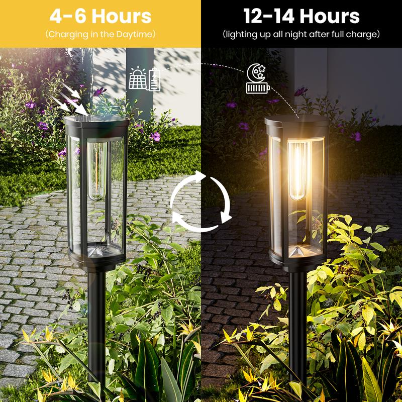 🔥OFFRE EXCEPTIONNELLE 2026🔥 Éclairage solaire de jardin – Design rétro, autonomie de 12 à 14 heures et étanchéité IP65