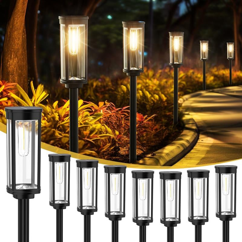 🔥OFFRE EXCEPTIONNELLE 2026🔥 Éclairage solaire de jardin – Design rétro, autonomie de 12 à 14 heures et étanchéité IP65