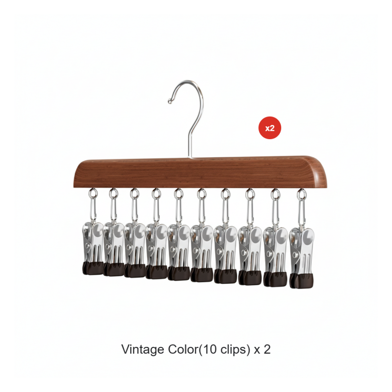 🔈🔈GRANDE SOLDES 2026 - 60 % DE RÉDUCTION🧺📎Organisateur de penderie pivotant à 360° avec crochets multiples