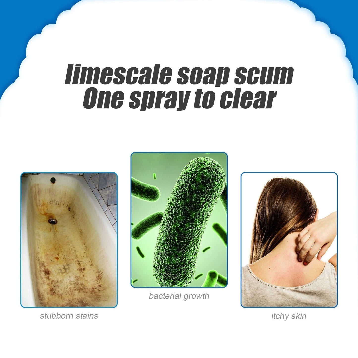 Mousse nettoyante multi-usages pour salles de bains